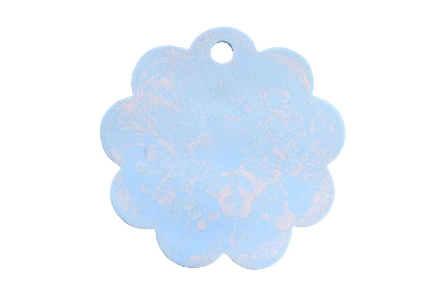 Scallop Resin Cheese Charcuterie Board, Blue