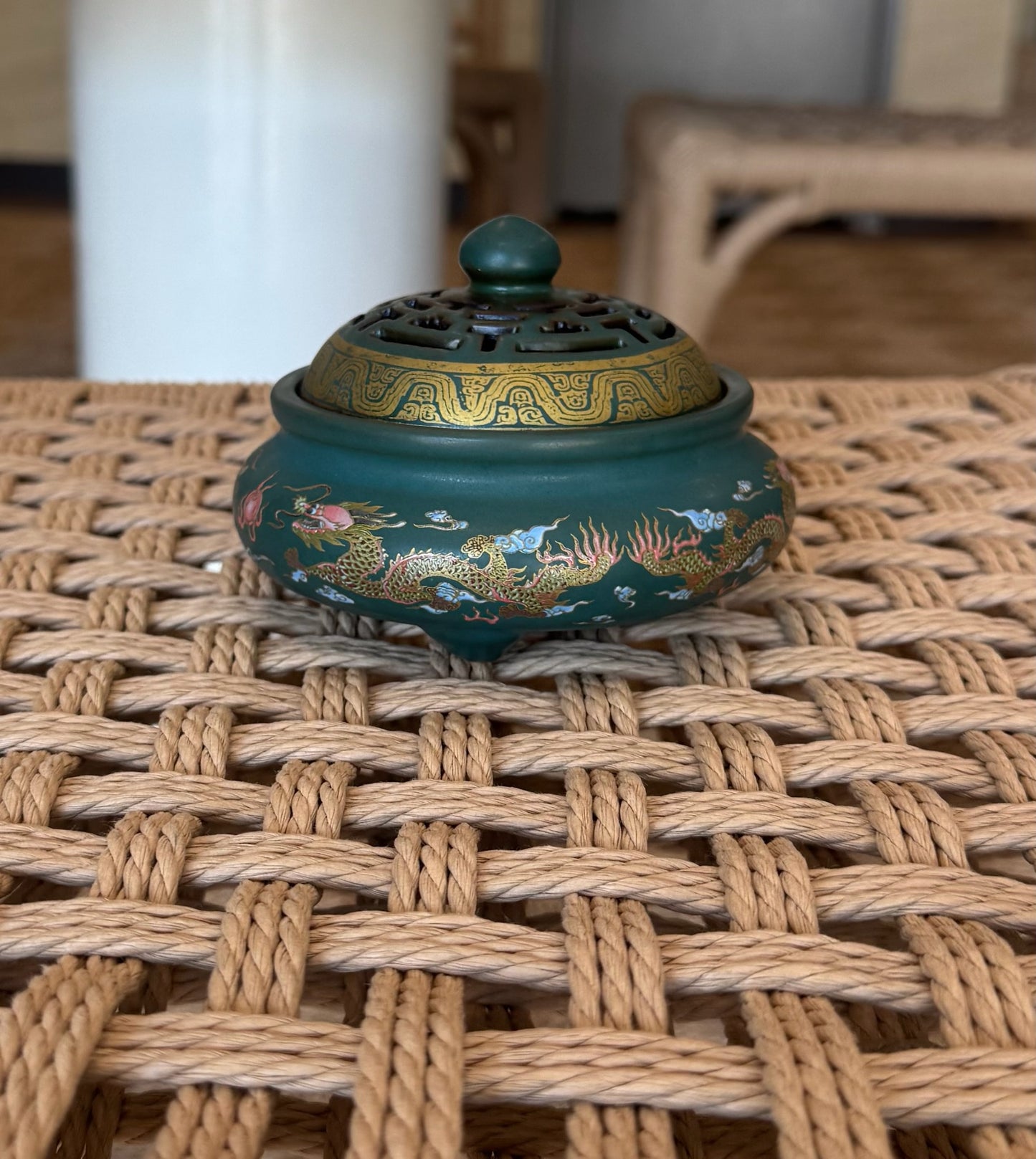 Vintage Dragon Incense Burner