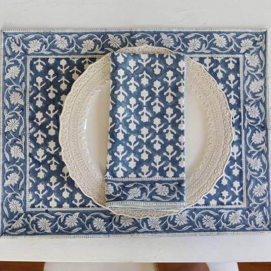 Napkin Charlotte Indigo, Set of 4