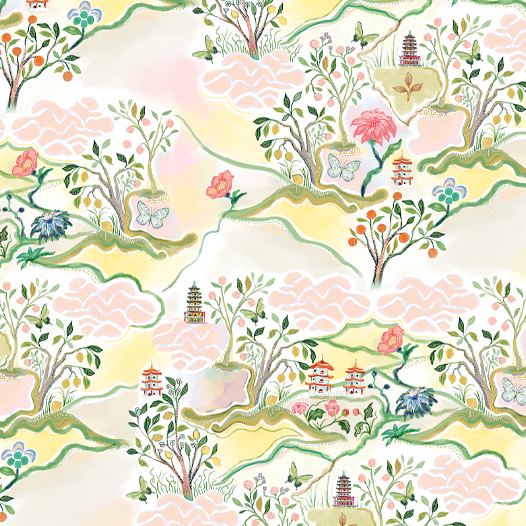 Scalloped Square Table Topper | Pink Pagoda