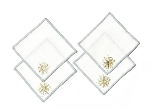 Gold Stars Cocktail Napkin Set of 4