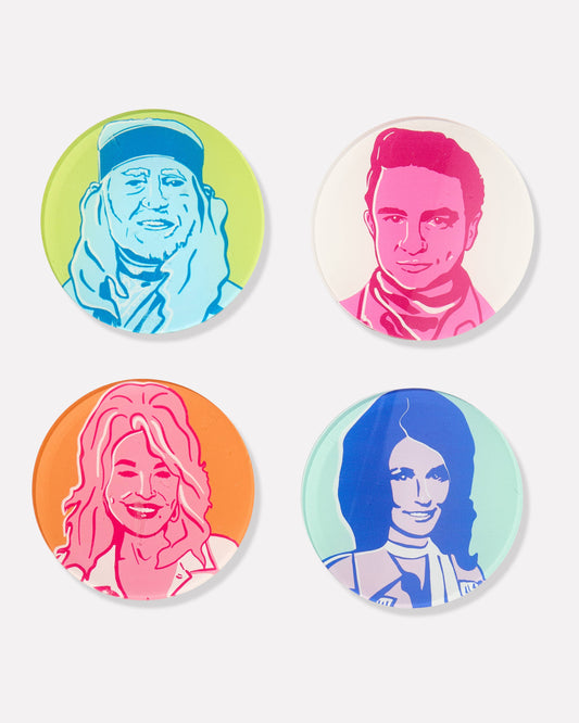 Country Legends (Set of 4) Coasters