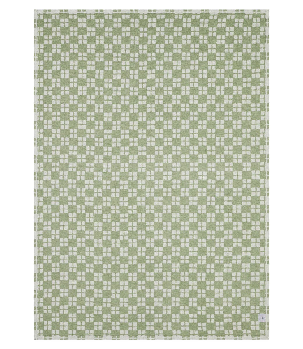 The Lightweight Blanket - Sage Checkers: Lightweight