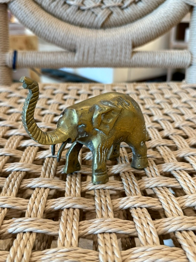Small Brass Vintage Elephant Figurine