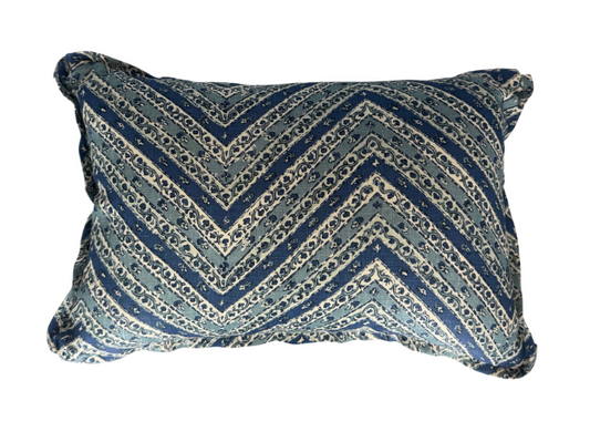 Soane Kalamkari Chevron in Lapis Pillow