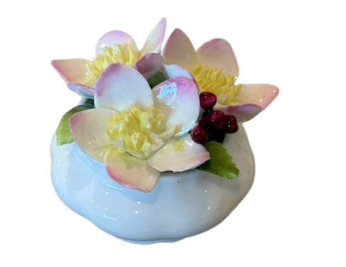 Small Pink and Yellow Floral Pot