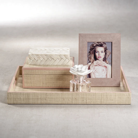 Bone Braided Box in White