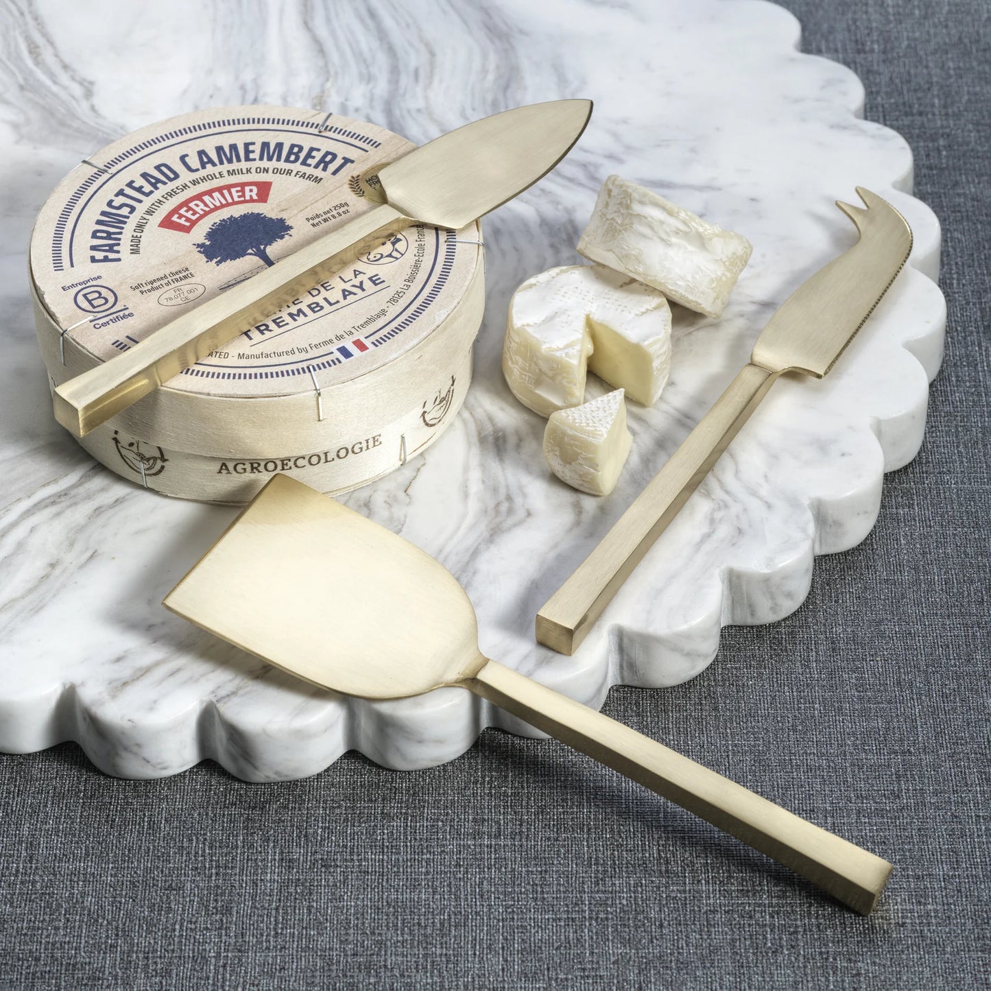 Cheese Slicer and Server Set - Gold