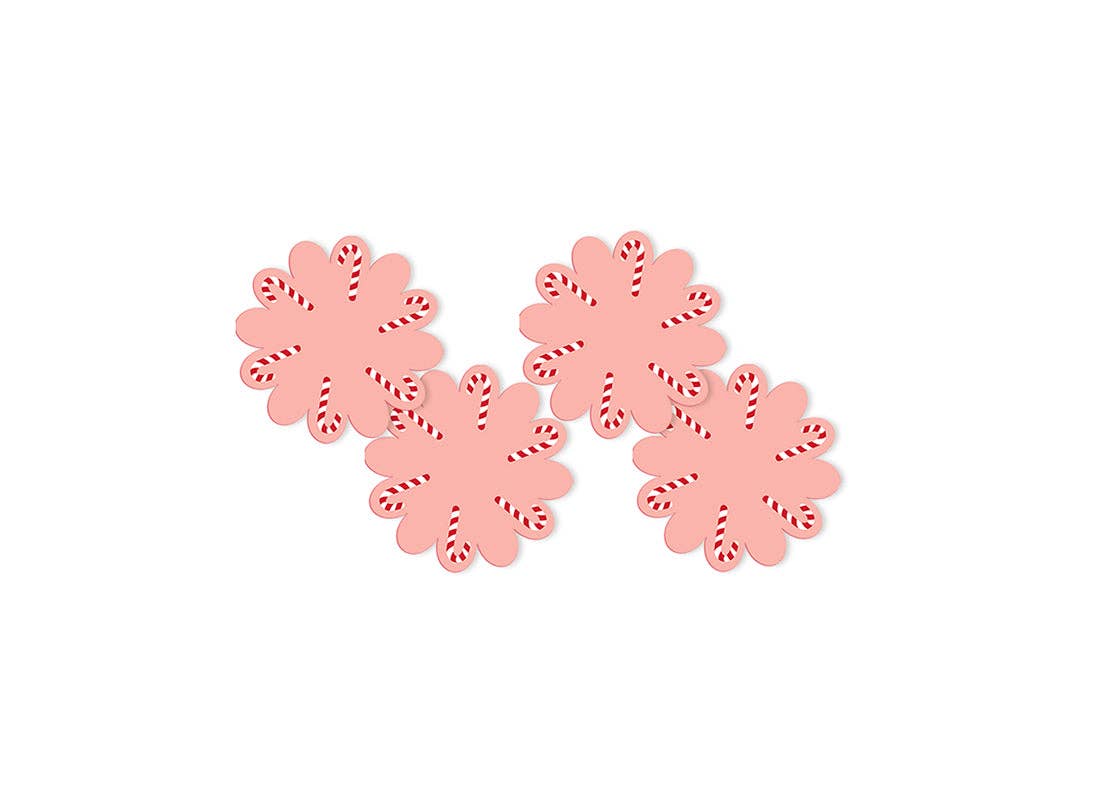 Provence Candy Cane Scallop Cocktail Napkins Set of 4