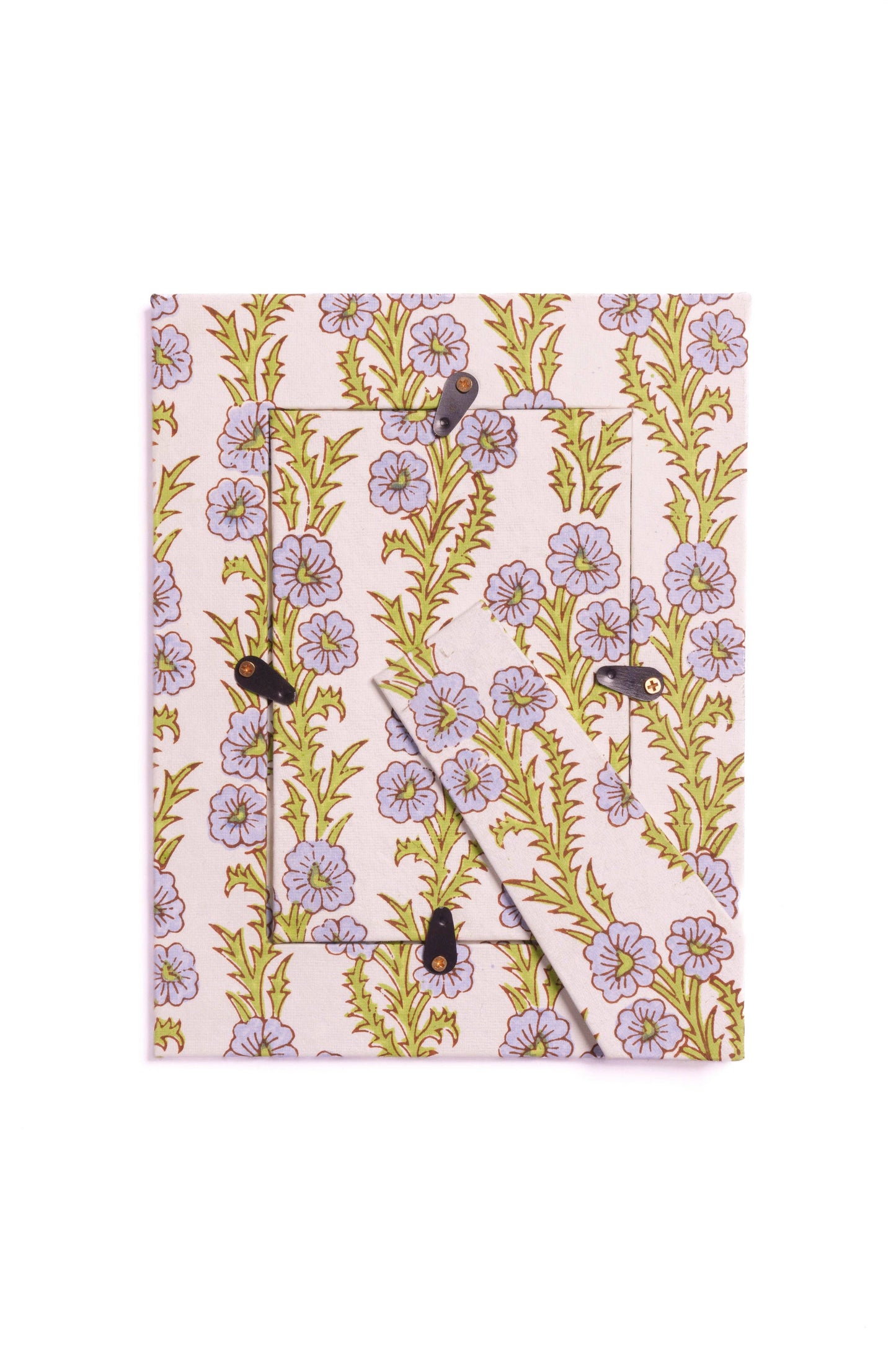 Blockprint Picture Frame in Forget-Me-Not Floral, 4x6