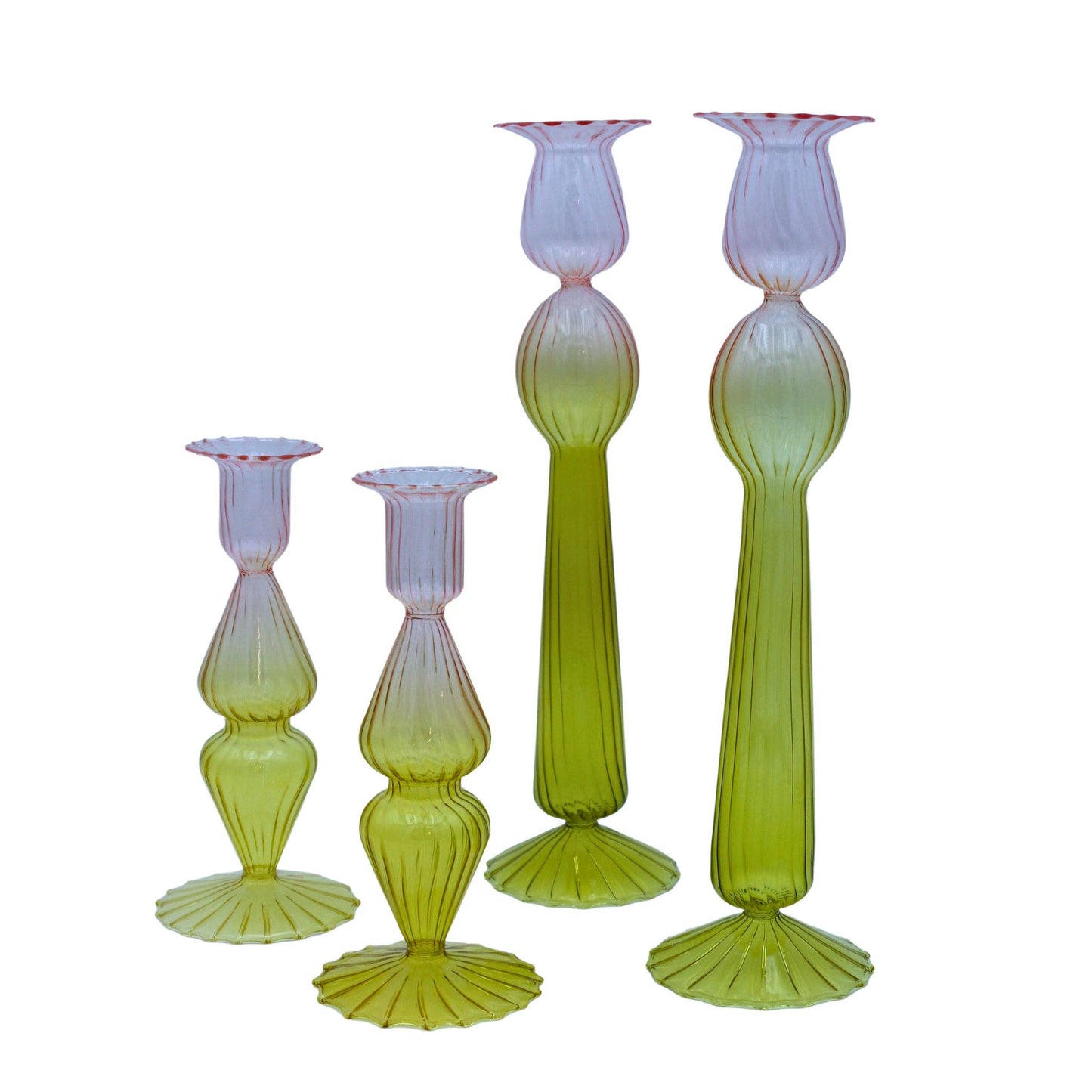 Bergamot Met Rose Candle Holder - Set of 4