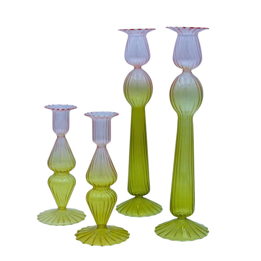 Bergamot Met Rose Candle Holder - Set of 4