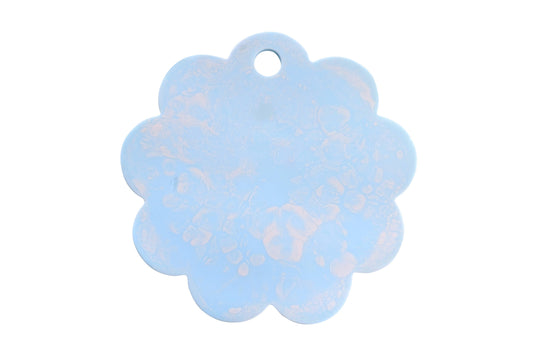 Scallop Resin Cheese Charcuterie Board, Blue
