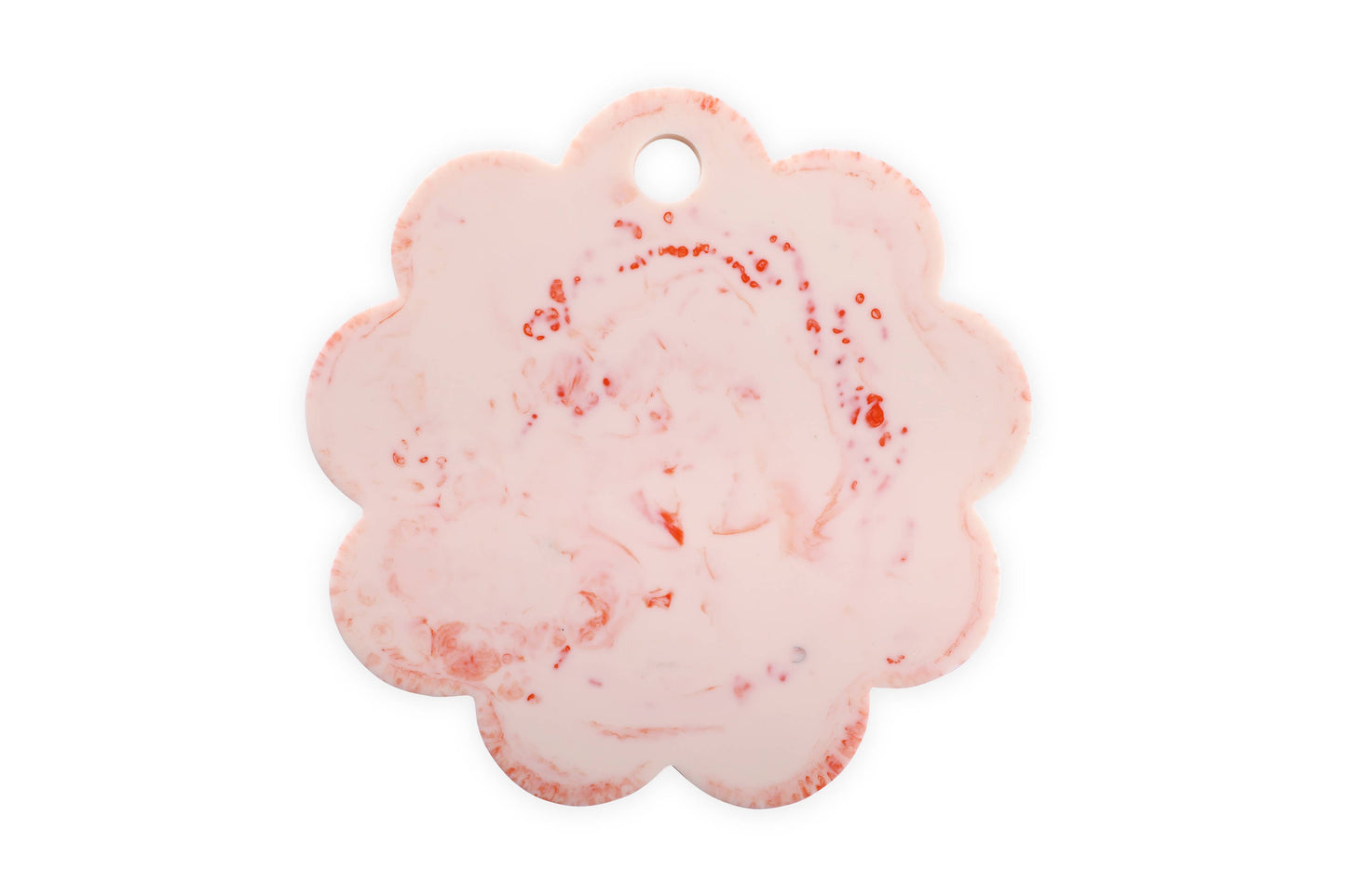 Scallop Resin Cheese Charcuterie Board Ivory - Pink