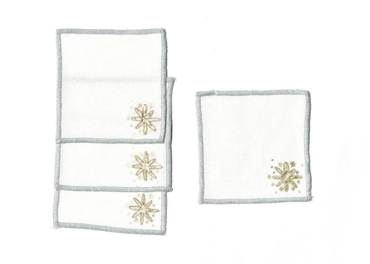 Gold Stars Cocktail Napkin Set of 4