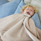 Harborview Herringbone Tan Blanket: Original