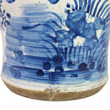 Vintage Temple Jar Plum Lily Pad Motif - Small