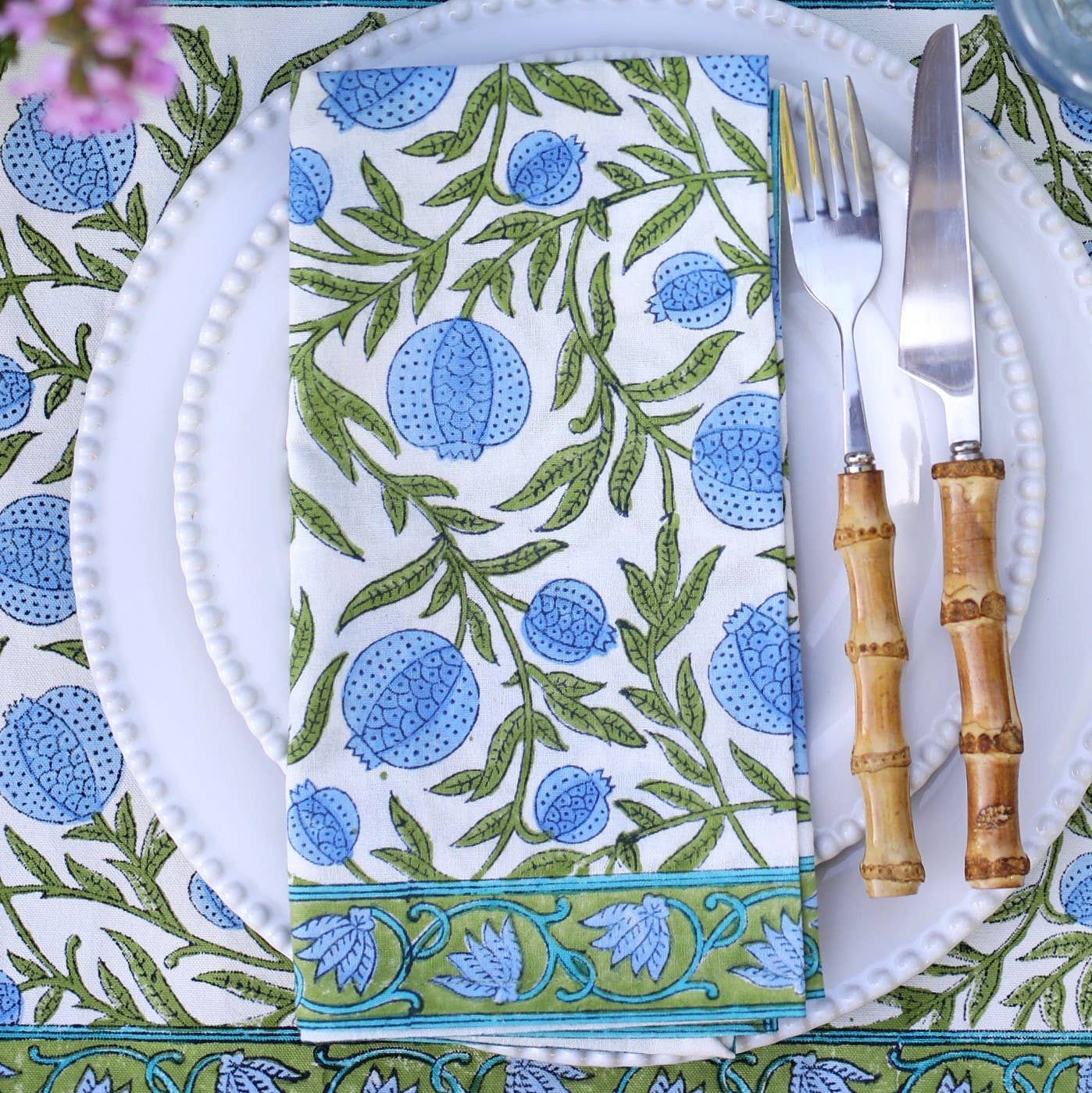 Napkin Pomegranate Blue, Set of 4