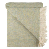 Southampton Home Shetland Lambswool Herringbone Throw: Meadow