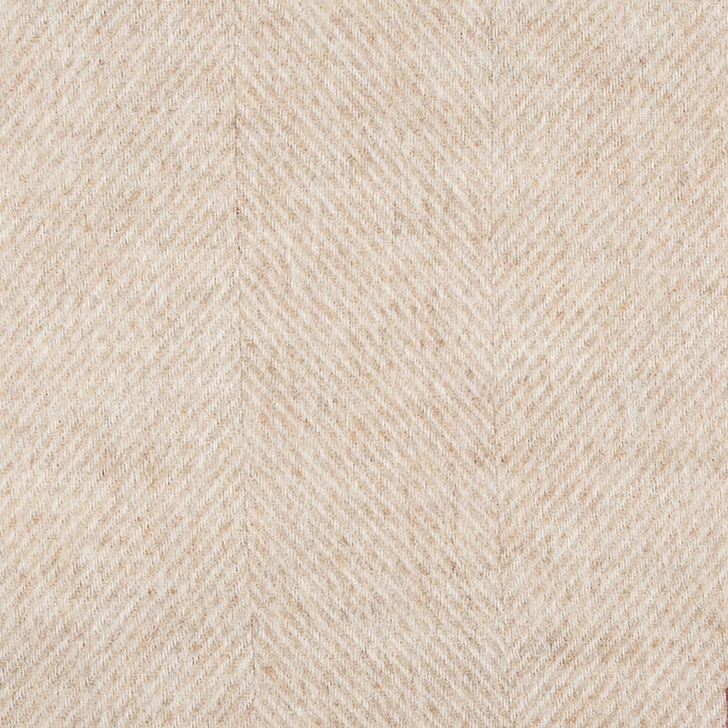 Southampton Home Shetland Lambswool Herringbone Throw: Linen