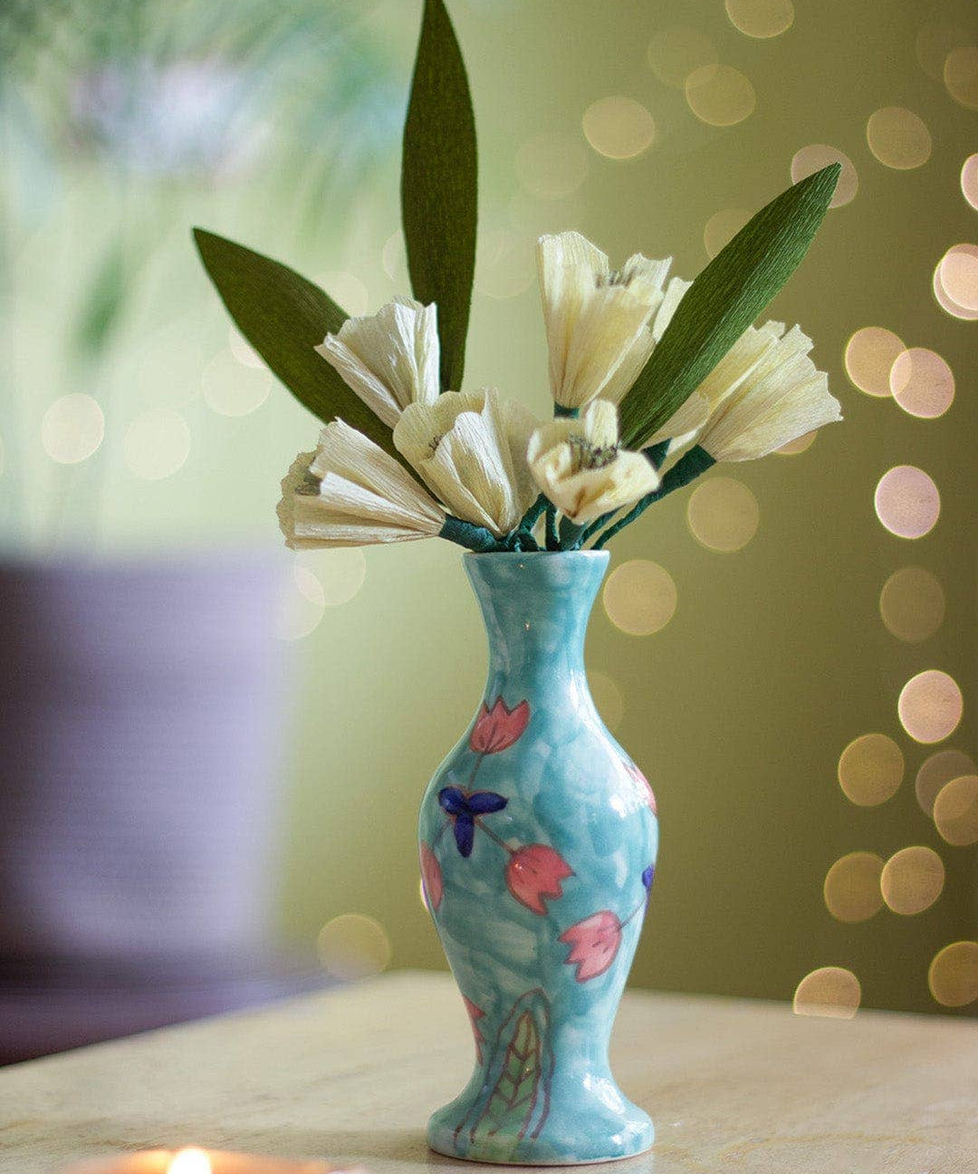 Ayna Hand Painted Ceramic Bud Vase