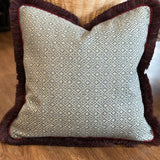 Clarence House Osborne Pillow with Samuel & Sons Brush Fringe and Cord