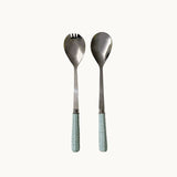 Rattan Blue Salad Serving (set of 2)