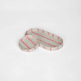 Block-Printed Round Desk Tray Set - Mint Rose
