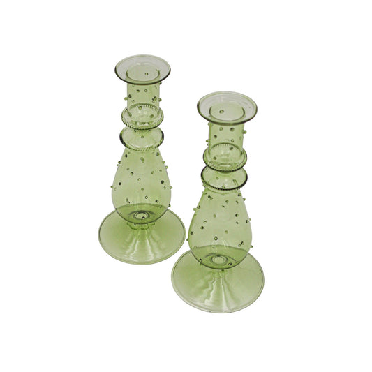 Olive Grove Dotty Candle Holder - Pair