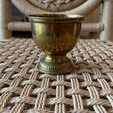 Small Brass Footed Round Planter
