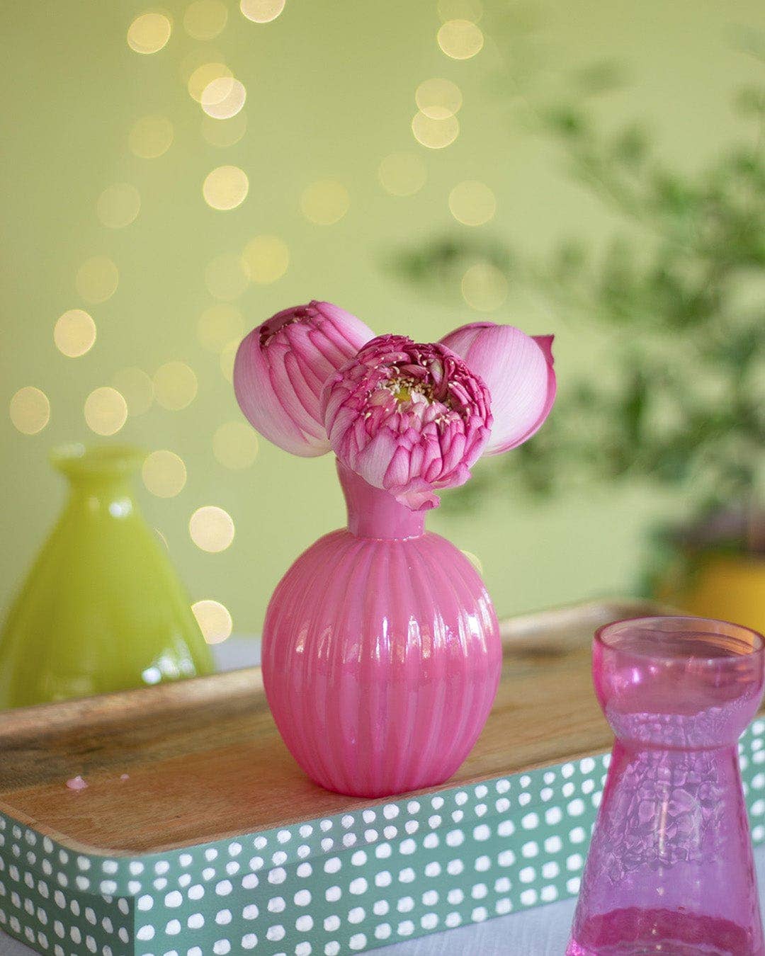 Mini Glass Vase, Pink