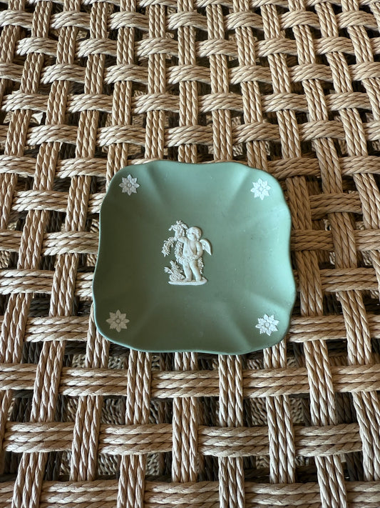 Wedgewood Small Green Square Dish