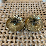 Pair of Vintage Pineapple Brass Candle Holders