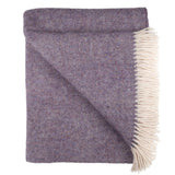 Southampton Home Shetland Lambswool Herringbone Throw: Lavender