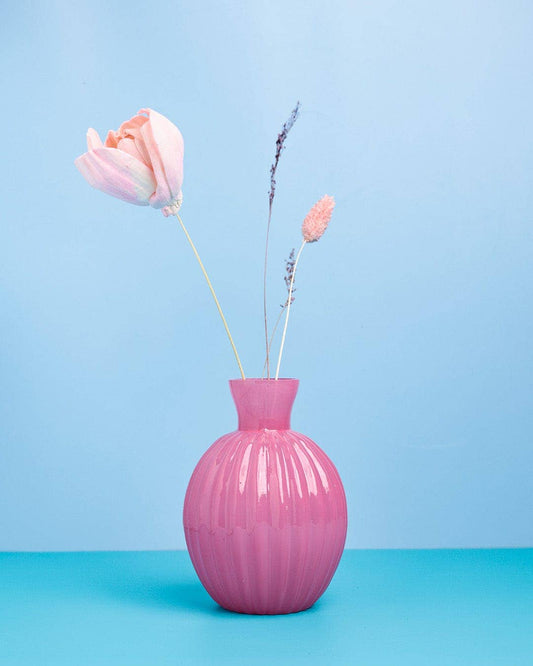 Mini Glass Vase, Pink