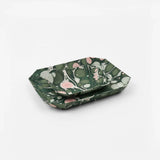 Marbled Octagonal Tray Set - Green