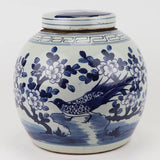 Blue And White Ming Jar Long-tailed Bird -Small