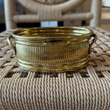 Small Brass Oval Planter