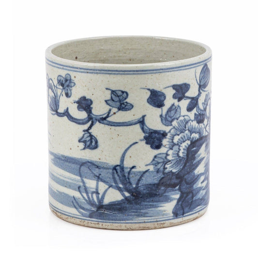 Small Dynasty Orchid Pot Bird Floral Motif