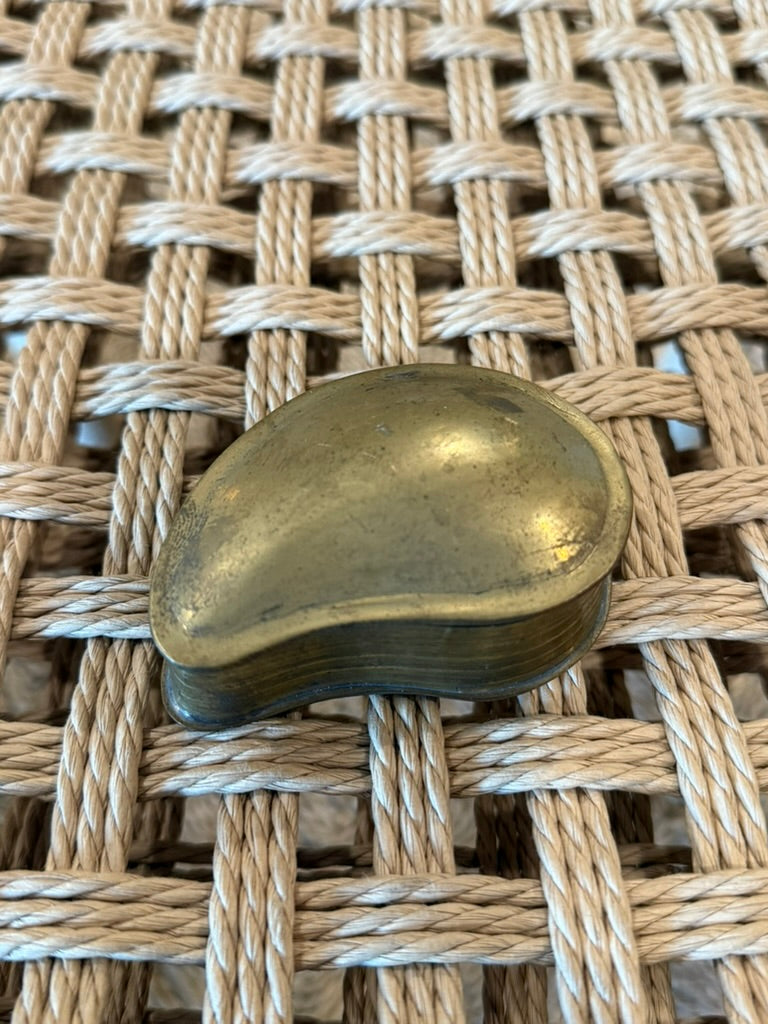 Small Brass Vintage Lidded Bowl