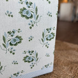 Kate Figler Home Mini Cube Ottoman in Alice Sergeant Zahra Fabric and Holland & Sherry Trim