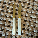 Vintage Sheffield Mother of Pearl Spreading Knives, Pair