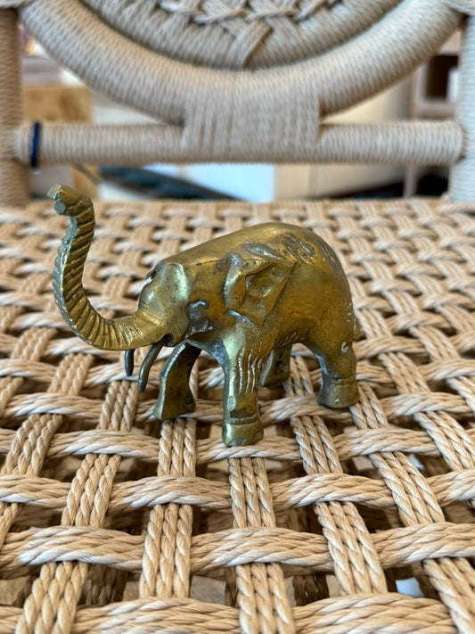 Small Brass Vintage Elephant Figurine