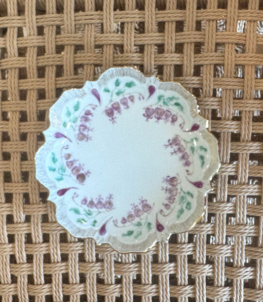 Vintage Purple Lily of the Valley Plate