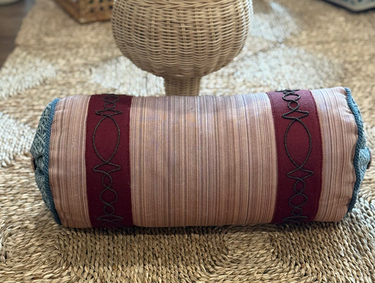 George Spencer Designs Arlo Bolster Pillow with Samuel & Sons Trim