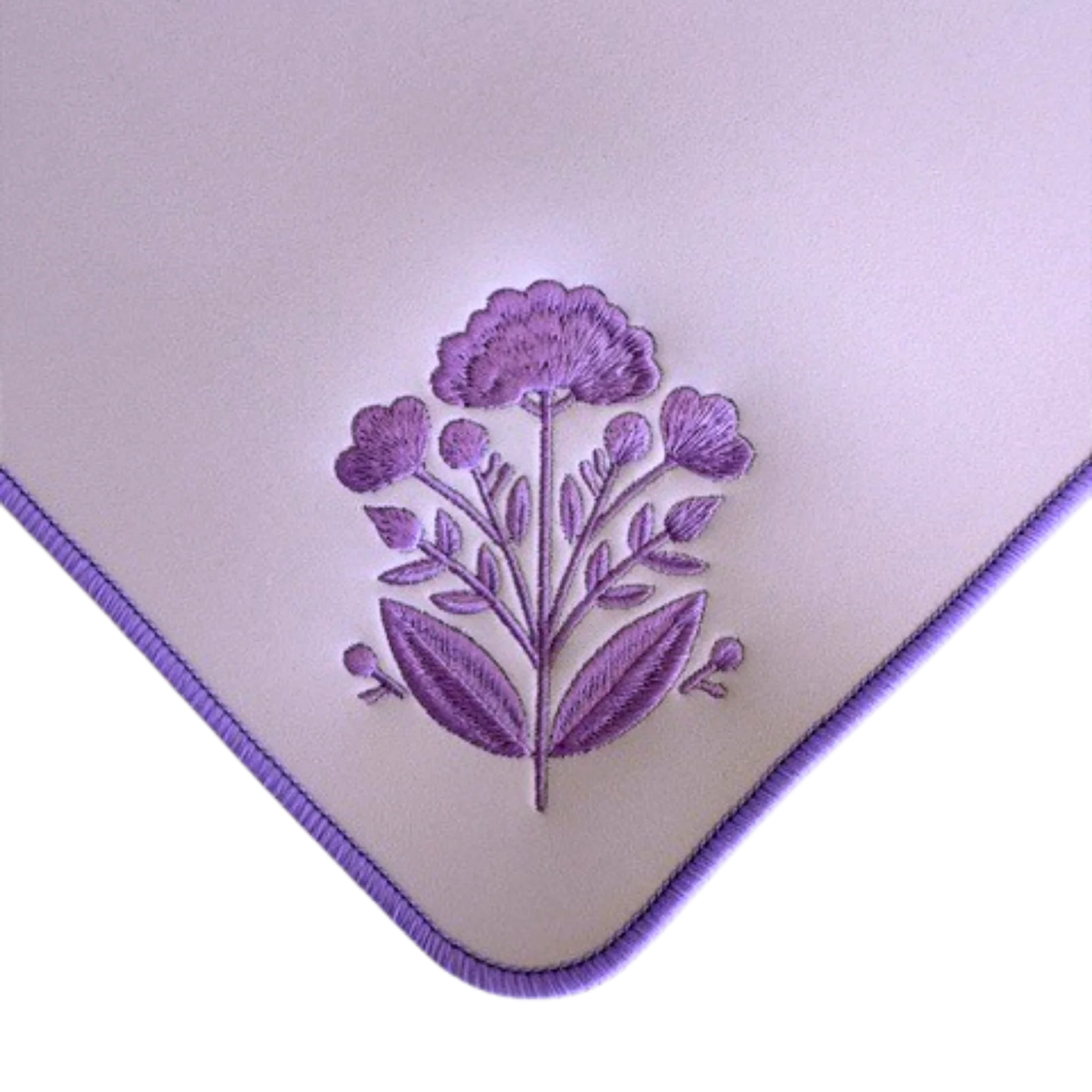 Embroidered Mahjong Mat in Lavender