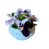 Small Violet Porcelain Flower Pot