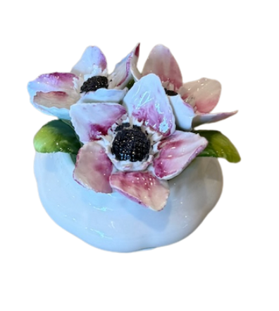 Small Pink Porcelain Flower Pot