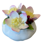 Small Pink and Yellow Floral Pot