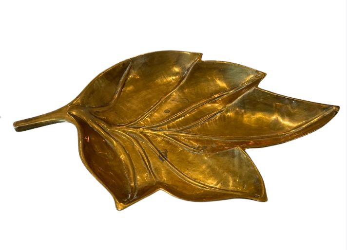 Brass Leaf Decorative Dish